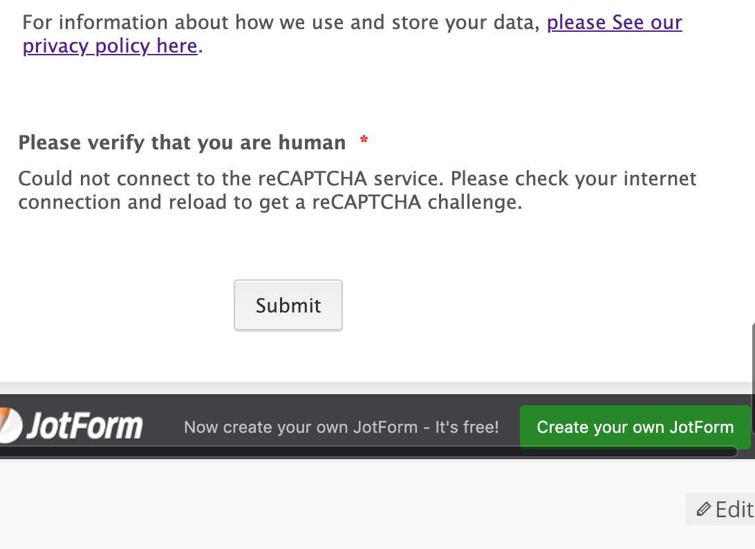 Captcha not working in the form